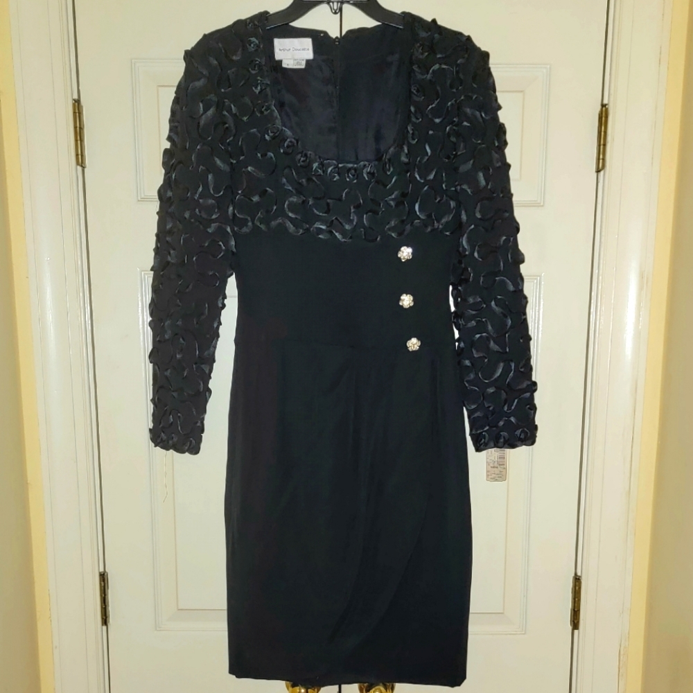ARTHUR DOUCETTE Vintage Special Occasion Dress Black sz 6 NWT